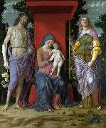 Andrea Mantegna Madonna mit Hl. Maria Magdalena und Hl. Johannes dem Taufer Sweden oil painting artist
